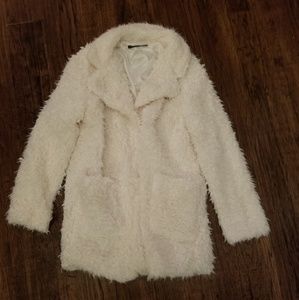 White Faux Fur Coat